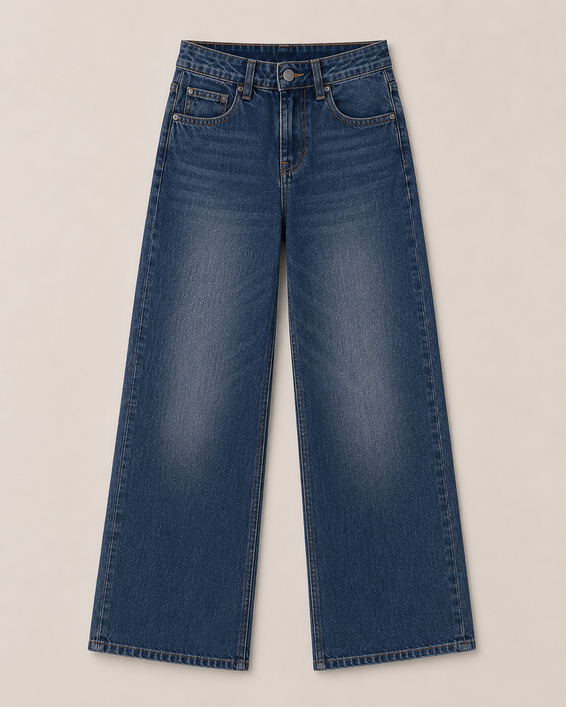 Jean Wide Leg Crystal Pocket